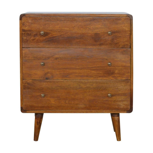 Ashpinoke:Curved Chestnut Chest-Chests and Drawers-Artisan