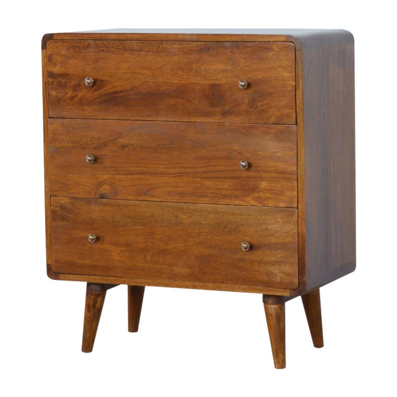 Ashpinoke:Curved Chestnut Chest-Chests and Drawers-Artisan