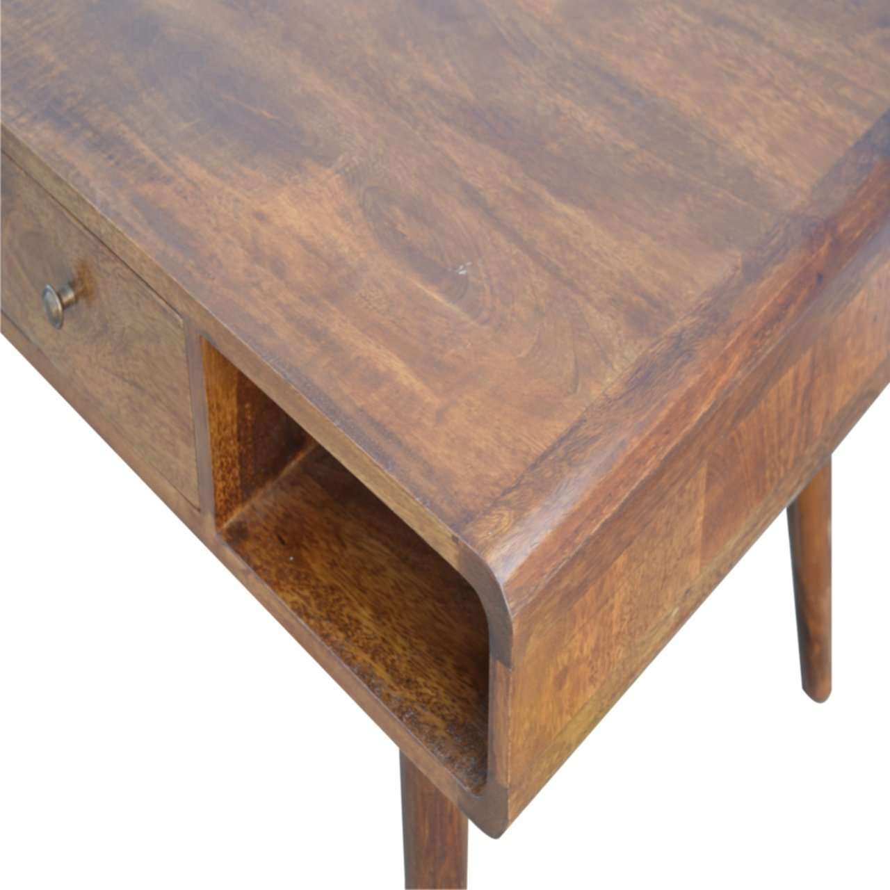 Ashpinoke:Curved Chestnut Coffee Table-Coffee Tables-Artisan