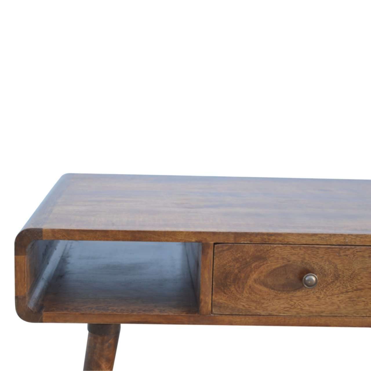 Ashpinoke:Curved Chestnut Coffee Table-Coffee Tables-Artisan