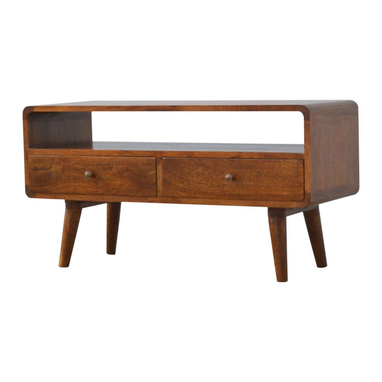 Ashpinoke:Curved Chestnut Media Unit-Media Units-Artisan