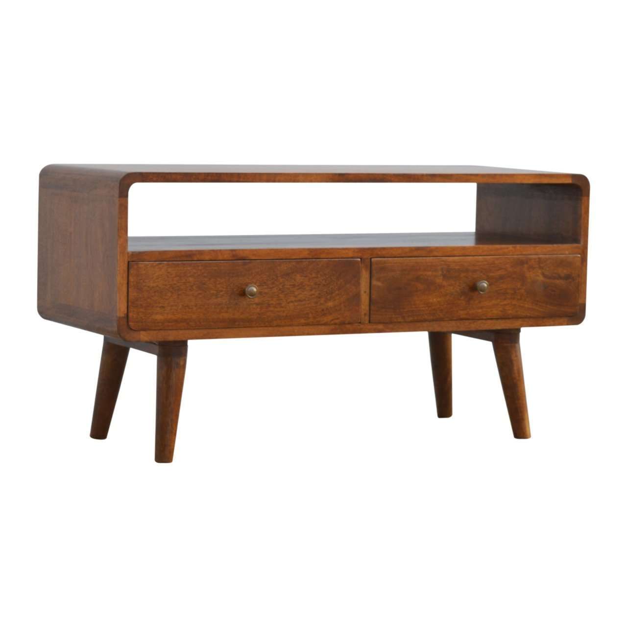 Ashpinoke:Curved Chestnut Media Unit-Media Units-Artisan