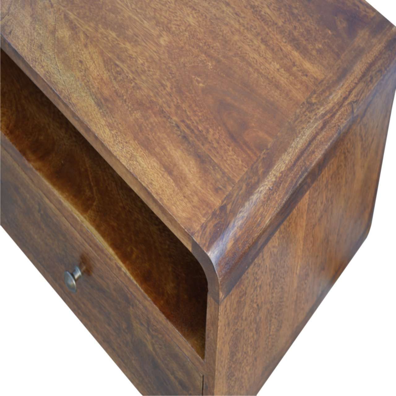 Ashpinoke:Curved Chestnut Media Unit-Media Units-Artisan