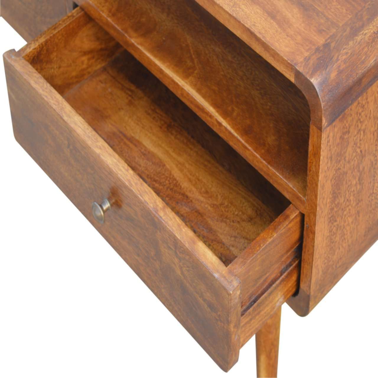 Ashpinoke:Curved Chestnut Media Unit-Media Units-Artisan