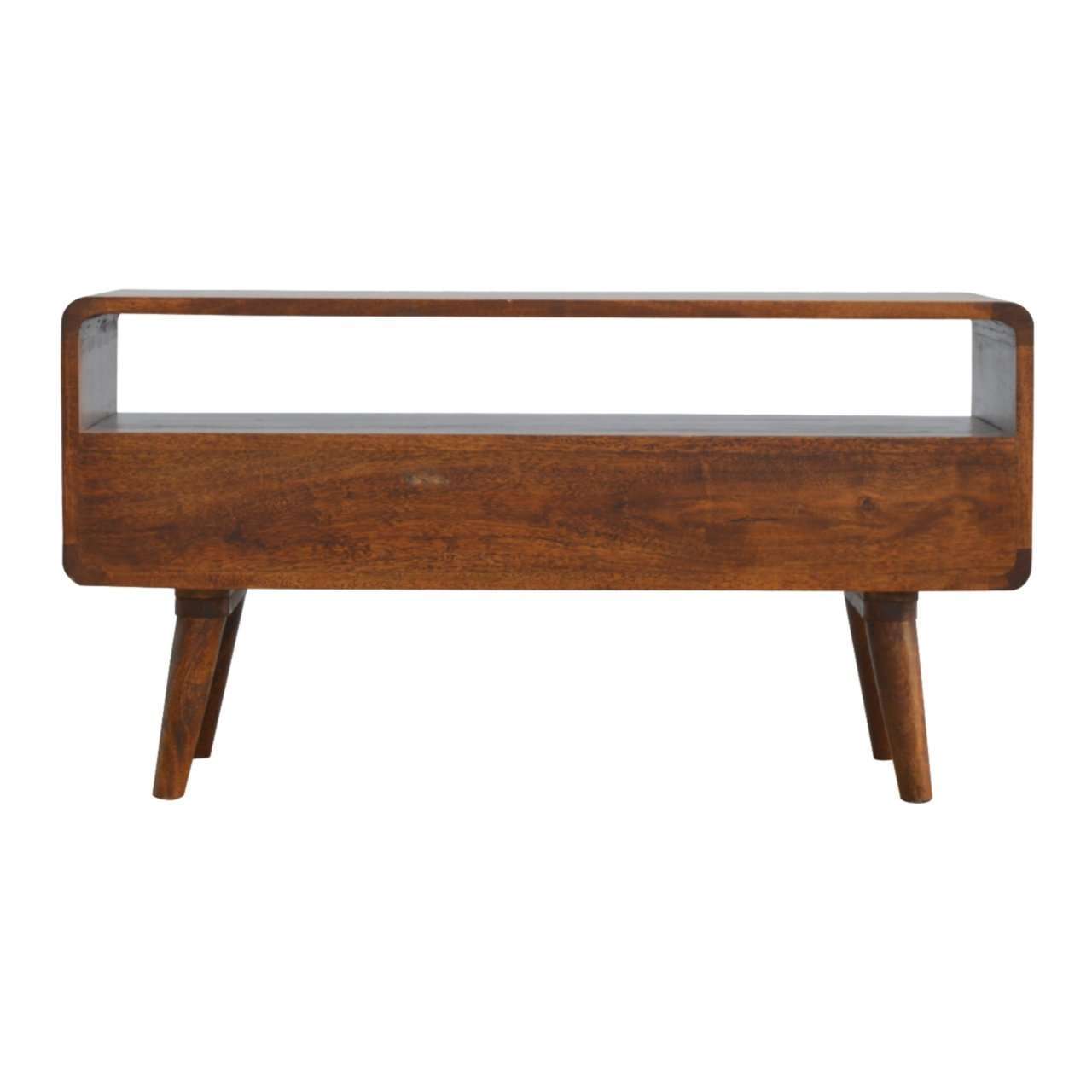 Ashpinoke:Curved Chestnut Media Unit-Media Units-Artisan