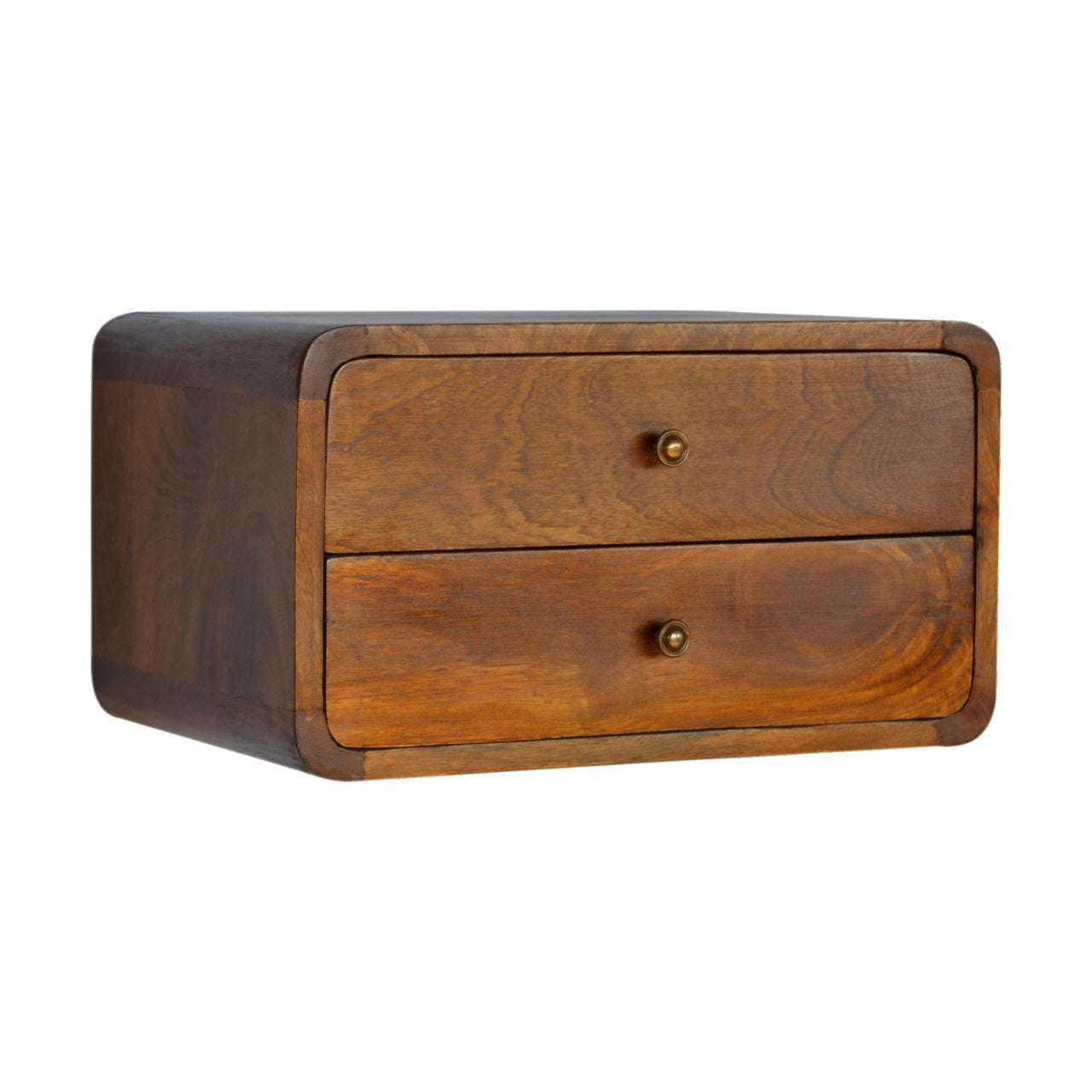 Ashpinoke:Curved Chestnut Wall Mounted Bedside-Bedsides-Artisan