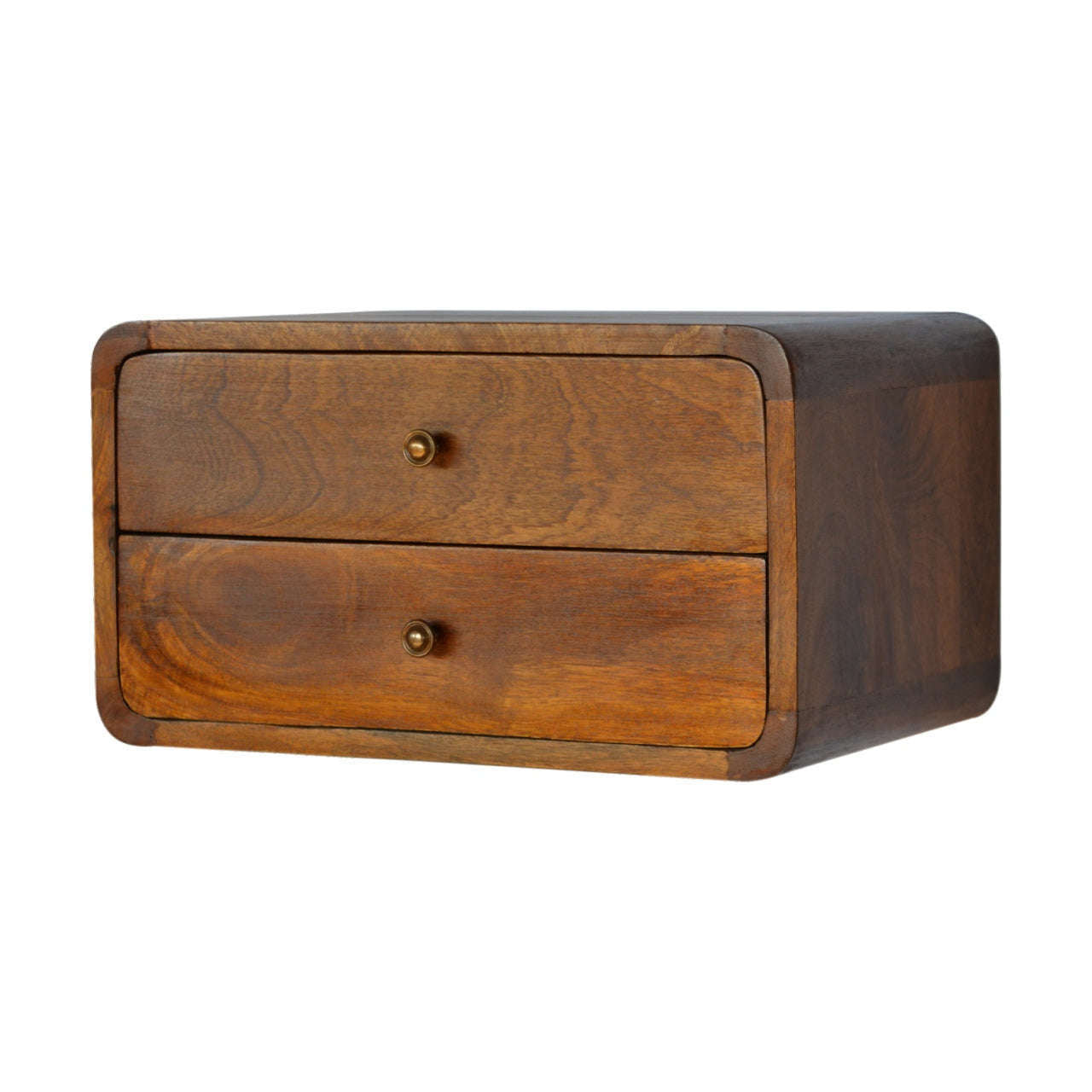 Ashpinoke:Curved Chestnut Wall Mounted Bedside-Bedsides-Artisan