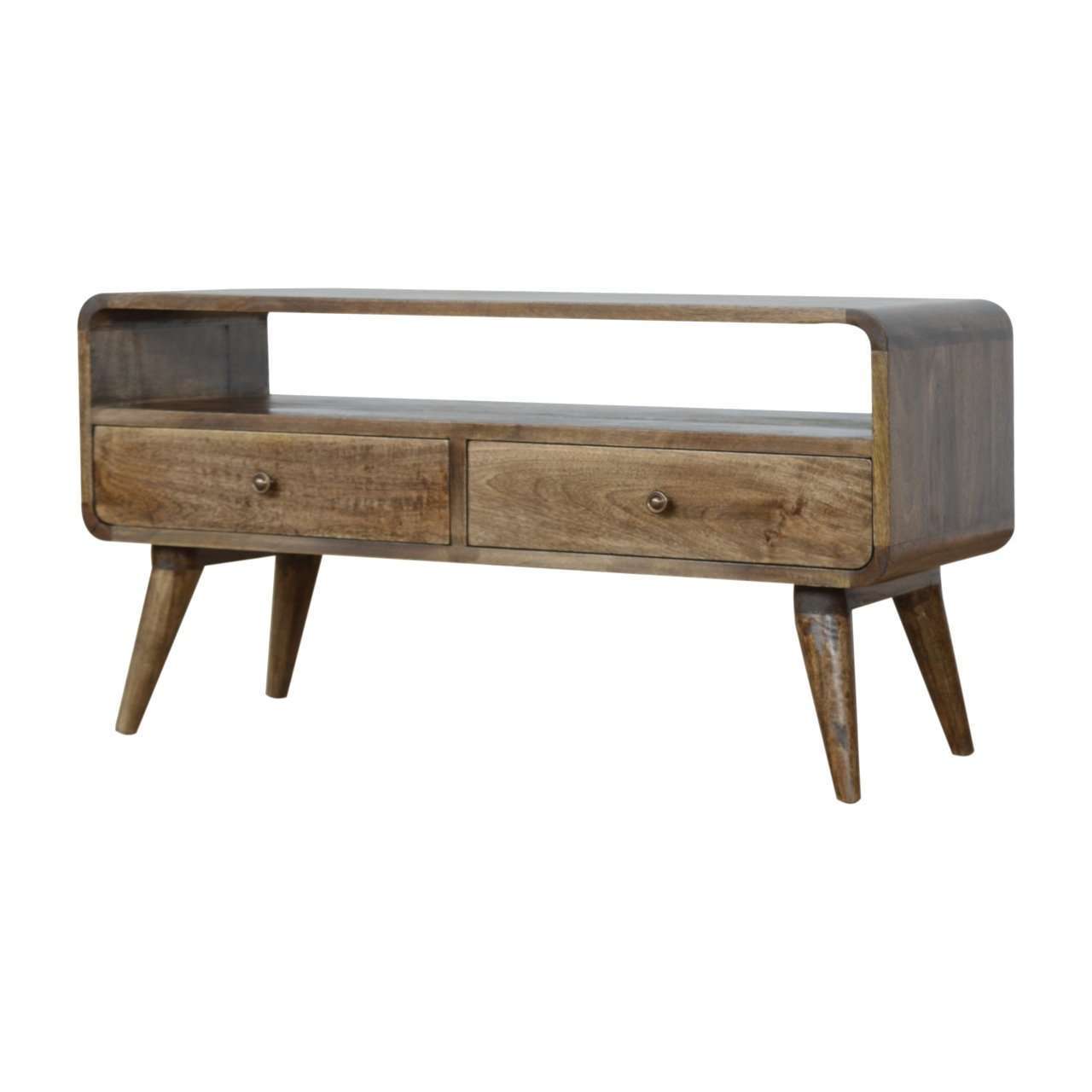 Ashpinoke:Curved Grey Washed Media Unit-Media Units-Artisan