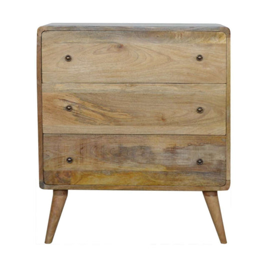 Ashpinoke:Curved Oak-ish Chest-Chests and Drawers-Artisan