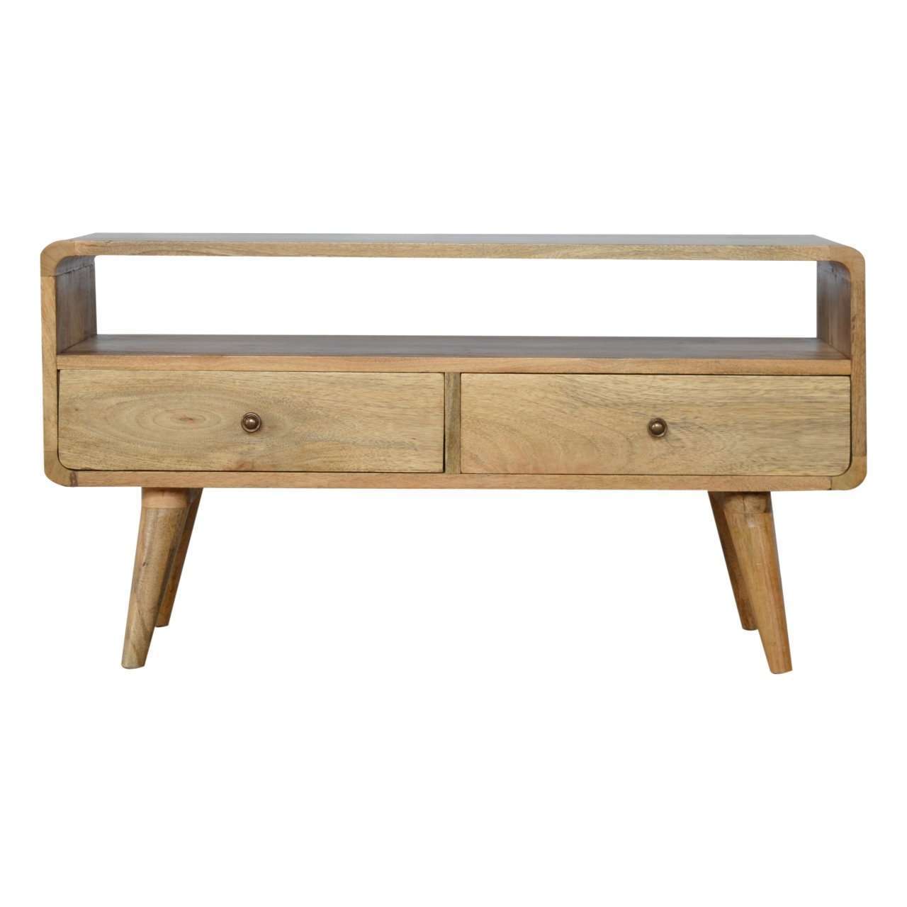 Ashpinoke:Curved Oak-ish Media Unit-Media Units-Artisan