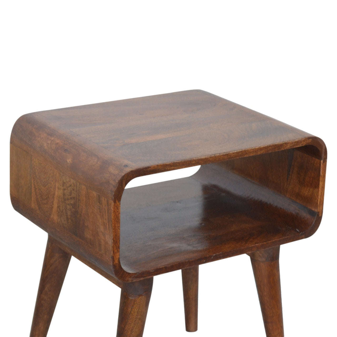 Ashpinoke:Curved Open Chestnut Bedside-Bedsides-Artisan