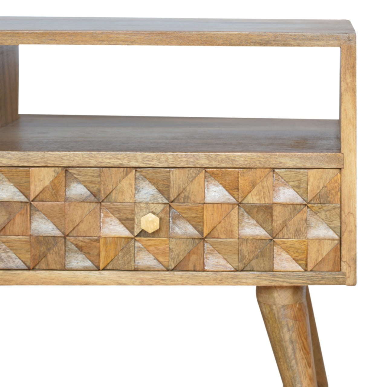 Ashpinoke:Diamond Carved TV Unit-TV Units-Artisan