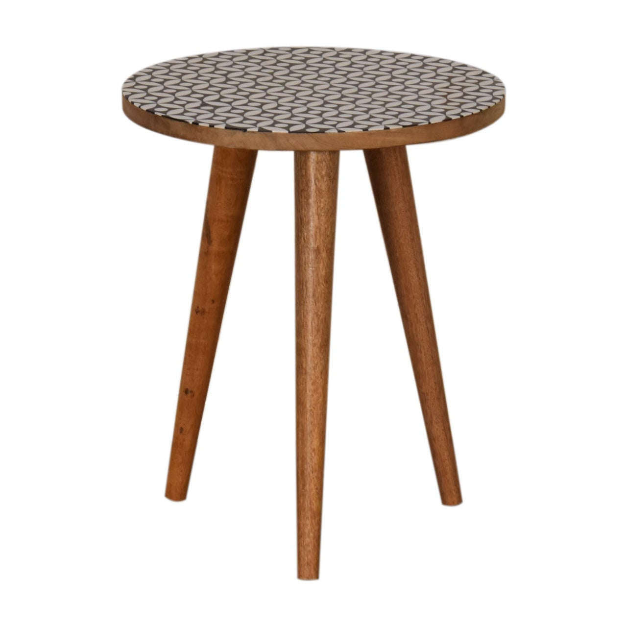 Ashpinoke:Diamond Print End Table-End Tables-Artisan