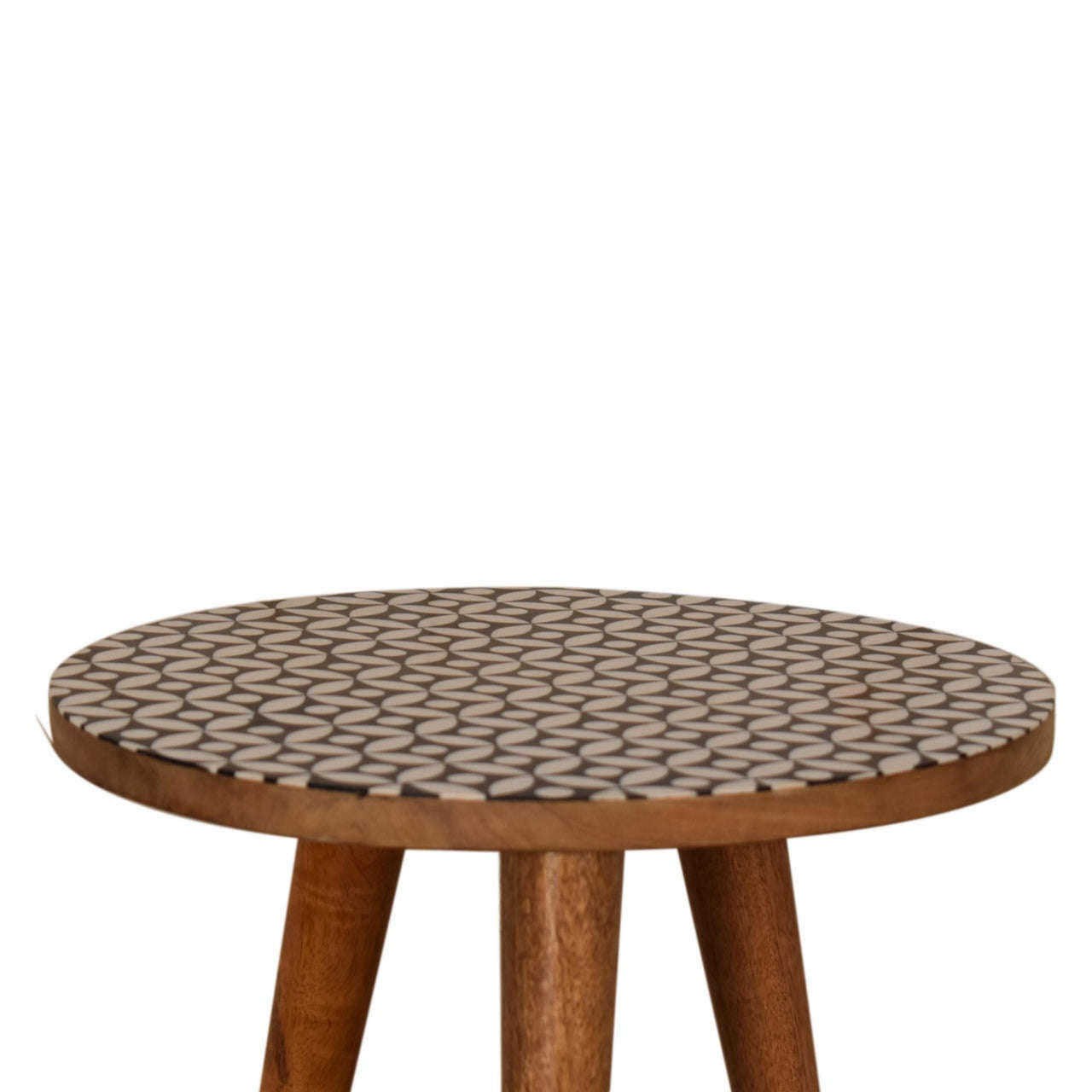 Ashpinoke:Diamond Print End Table-End Tables-Artisan