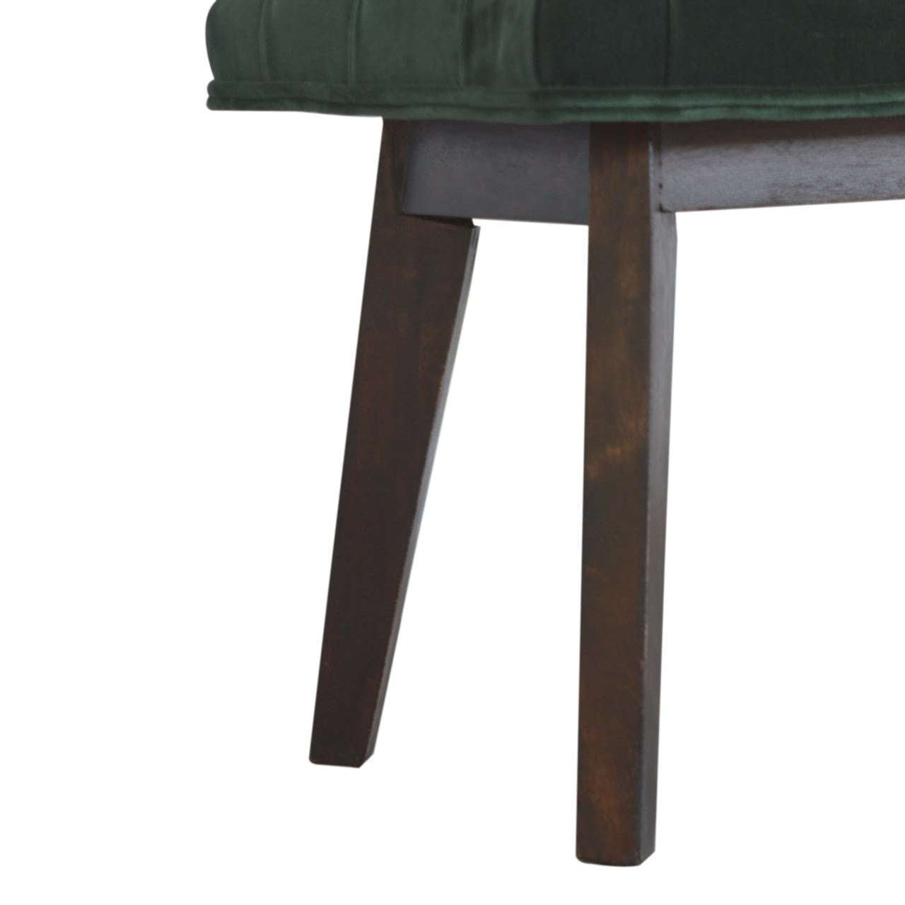 Ashpinoke:Emerald Velvet Hallway Bench-Benches-Artisan