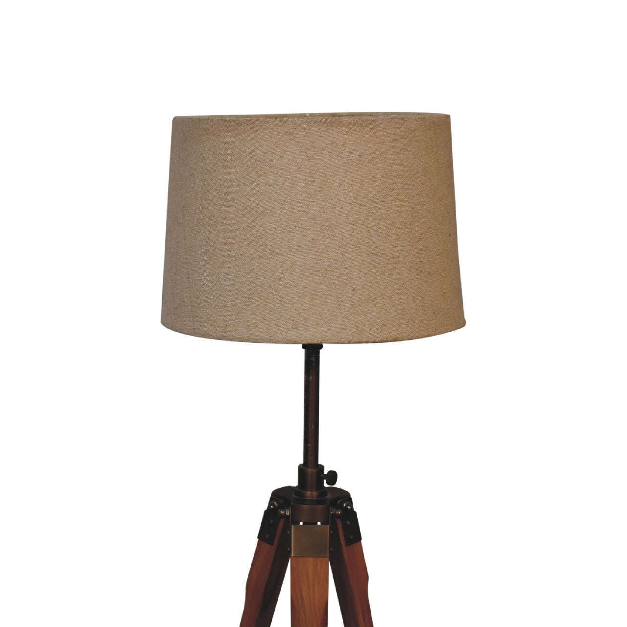 Ashpinoke:Fixed Brass Tripod Floor Lamp-Lighting-Artisan