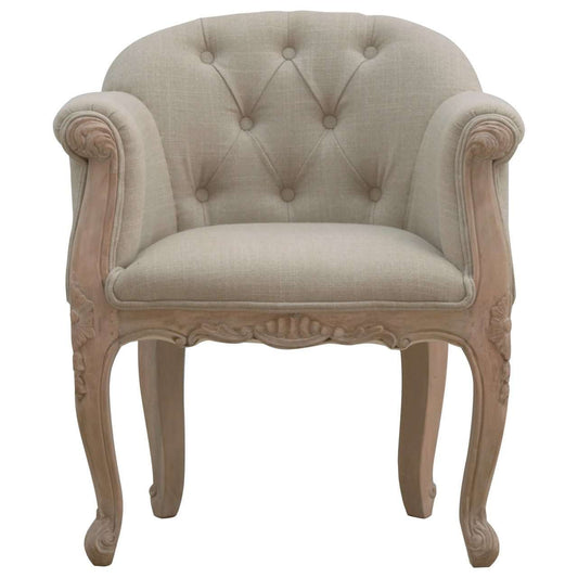 Ashpinoke:French Style Deep Button Chair-Chairs-Artisan