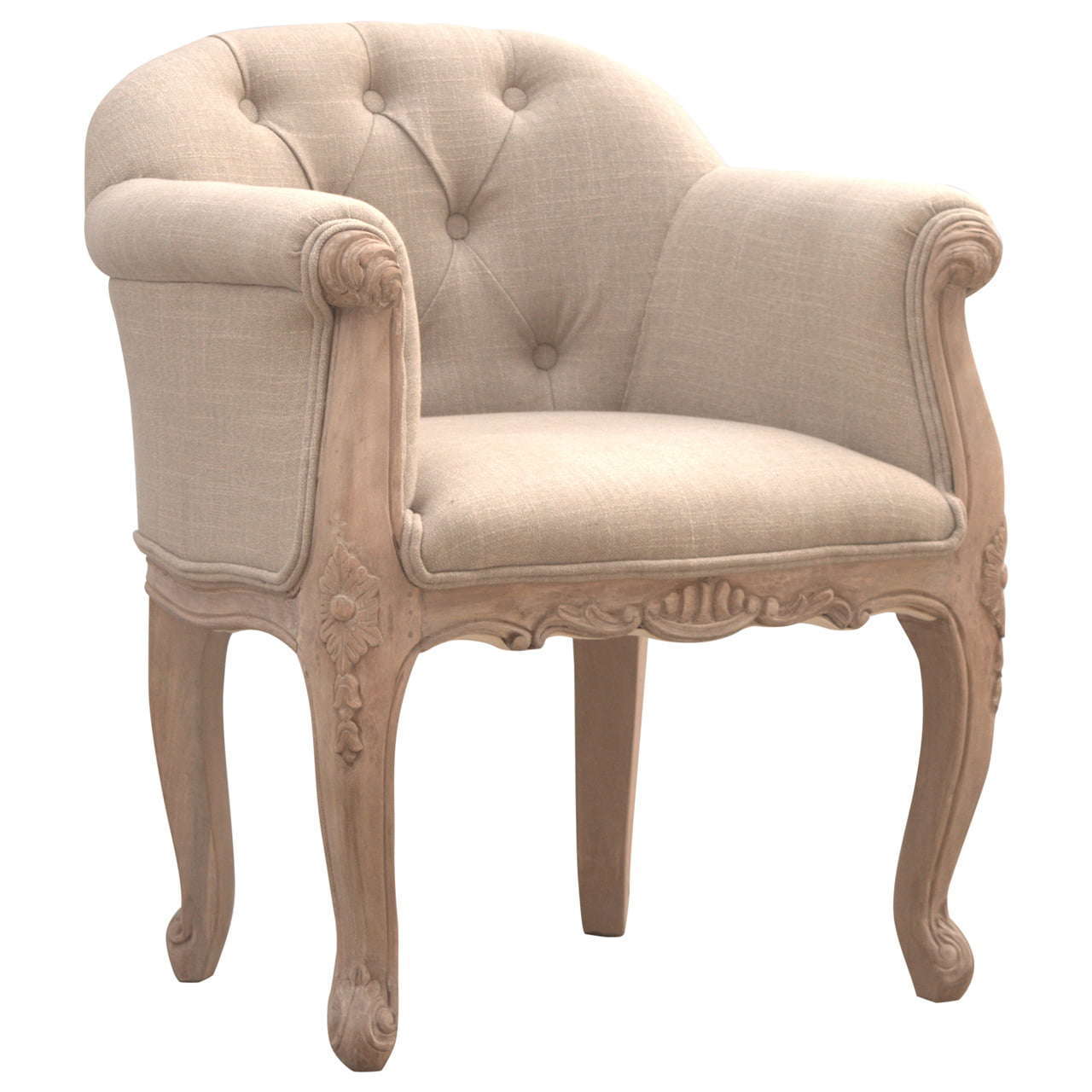 Ashpinoke:French Style Deep Button Chair-Chairs-Artisan