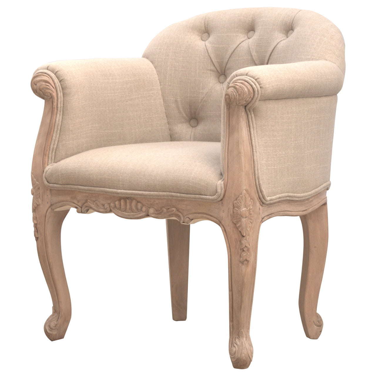 Ashpinoke:French Style Deep Button Chair-Chairs-Artisan