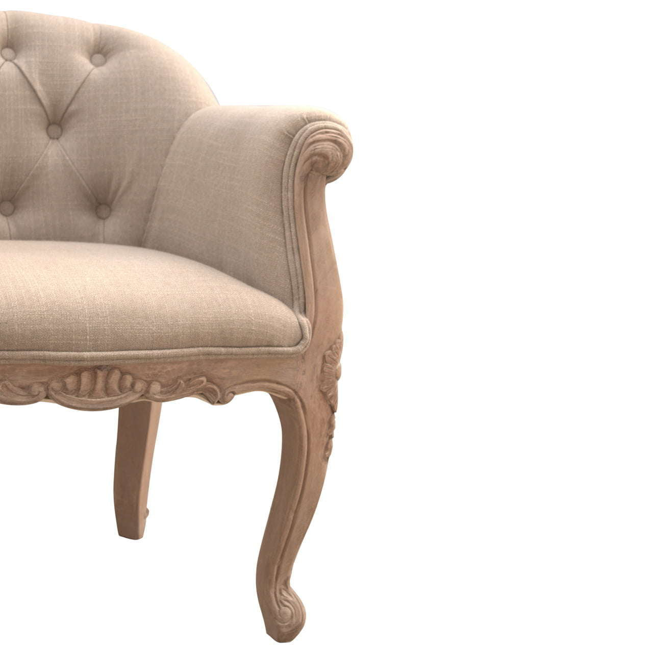 Ashpinoke:French Style Deep Button Chair-Chairs-Artisan