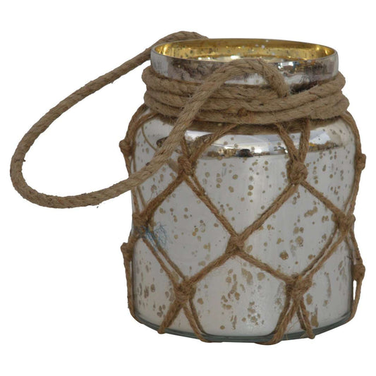 Ashpinoke:Glass Jar Lantern with Rope-Lighting-Artisan