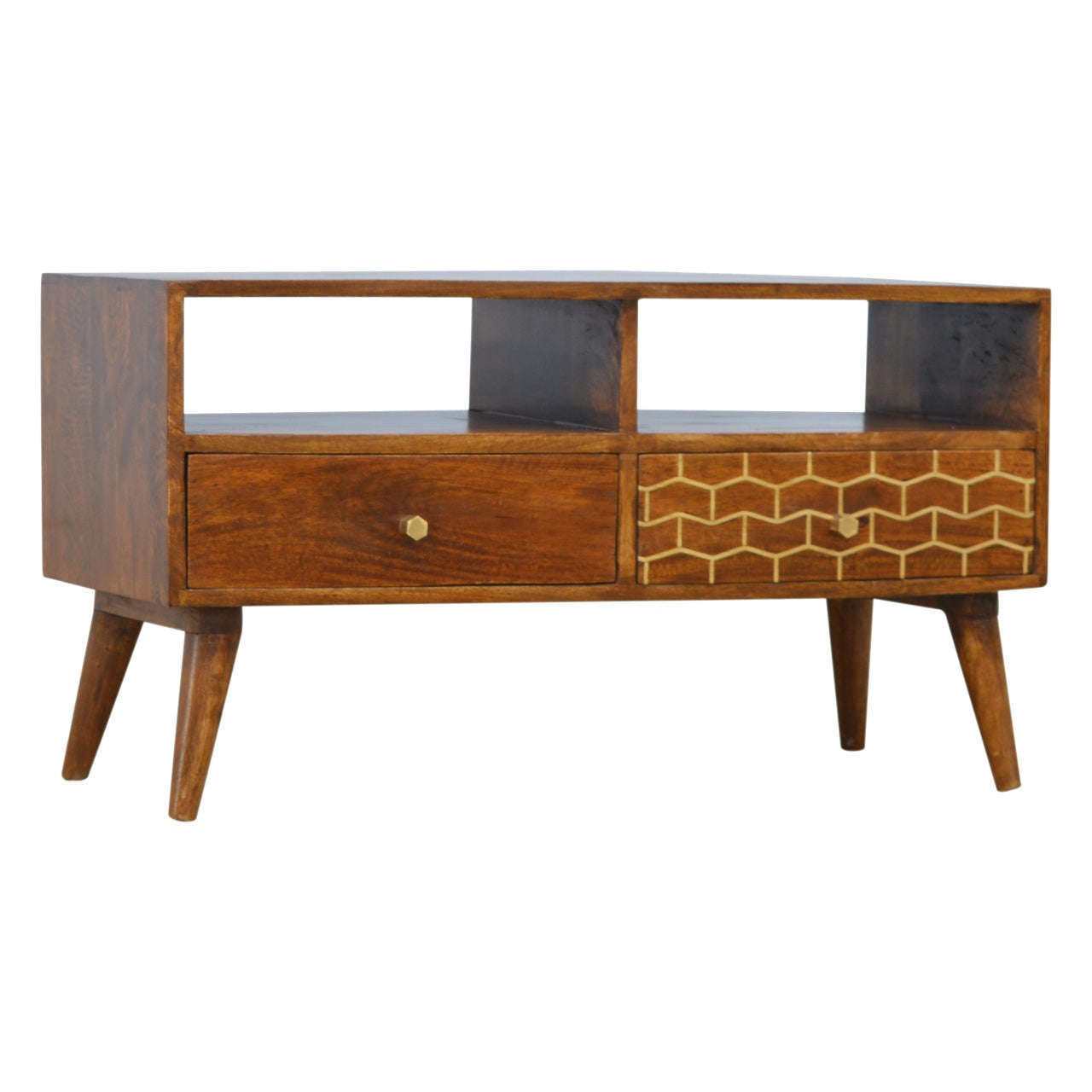 Ashpinoke:Gold Art Pattern Drawer Media Unit-Media Units-Artisan