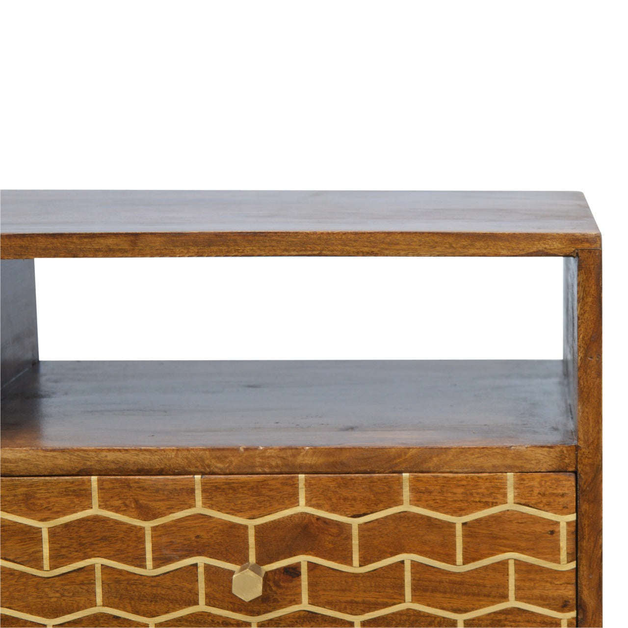 Ashpinoke:Gold Art Pattern Drawer Media Unit-Media Units-Artisan