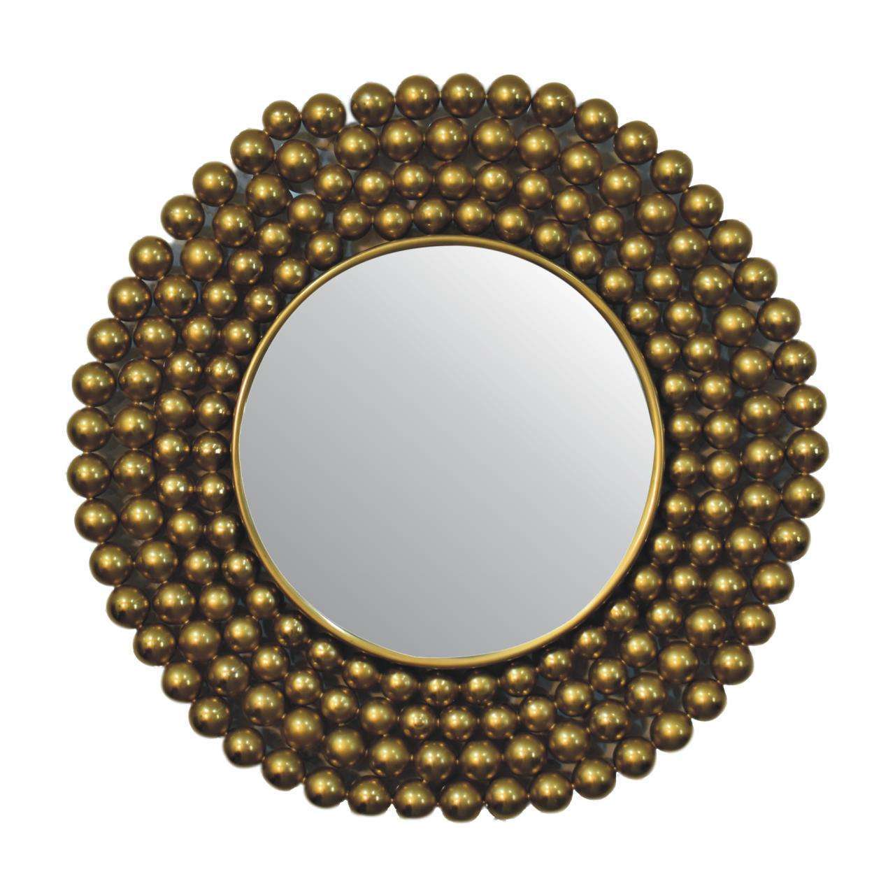 Ashpinoke:Gold Bubble Mirror Frame-Mirrors-Artisan