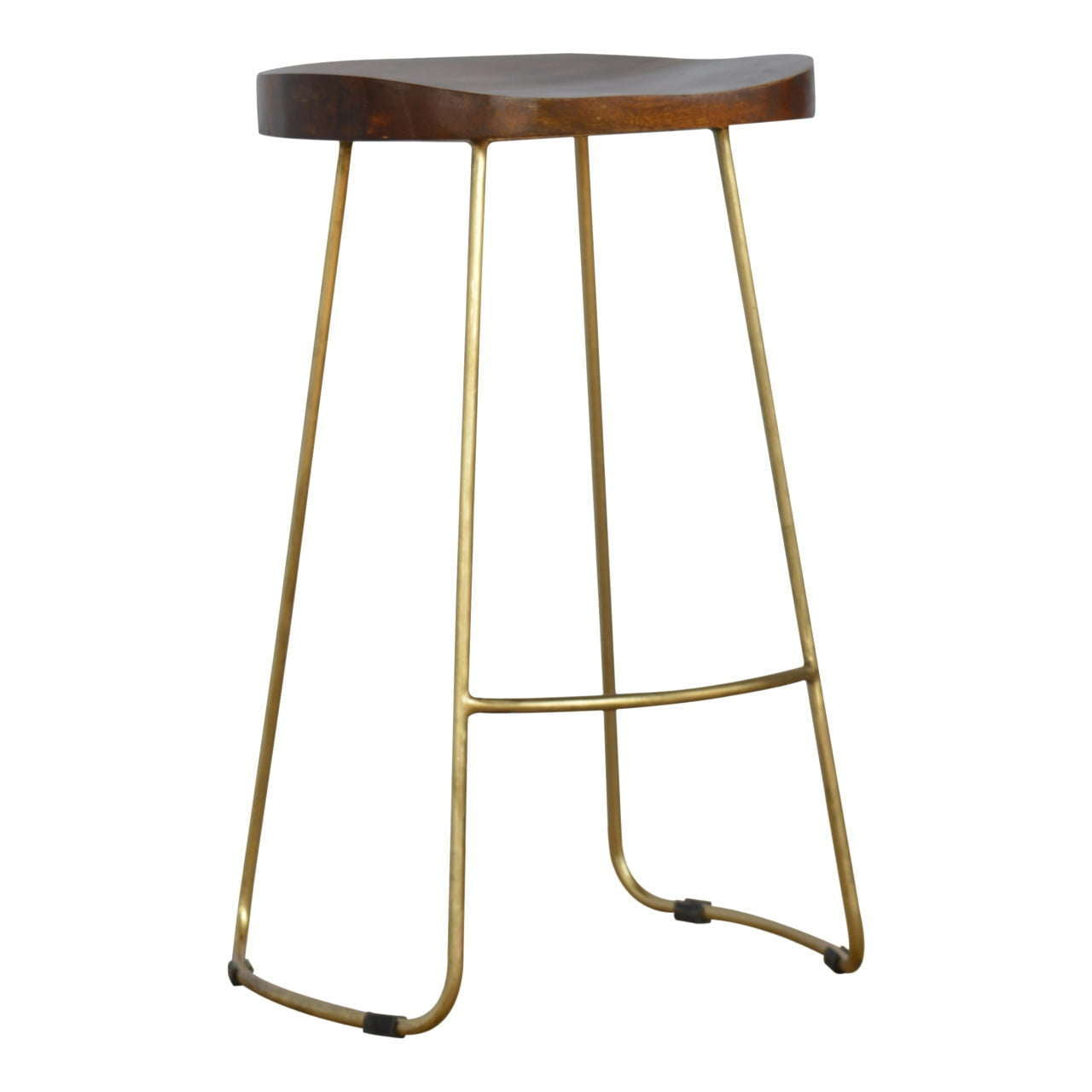 Ashpinoke:Gold Iron Bar Stool-Stools-Artisan