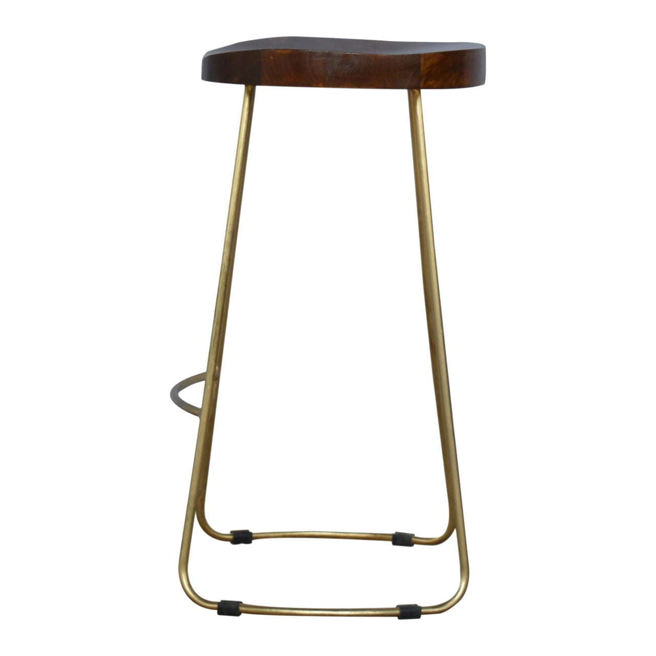 Ashpinoke:Gold Iron Bar Stool-Stools-Artisan