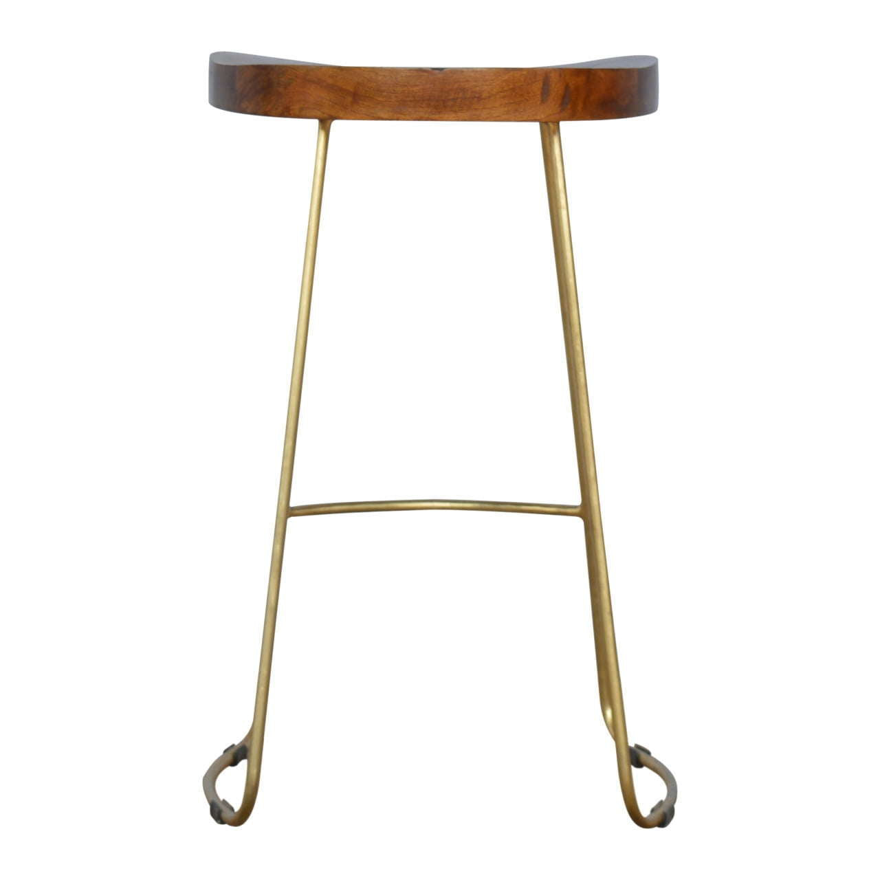 Ashpinoke:Gold Iron Bar Stool-Stools-Artisan