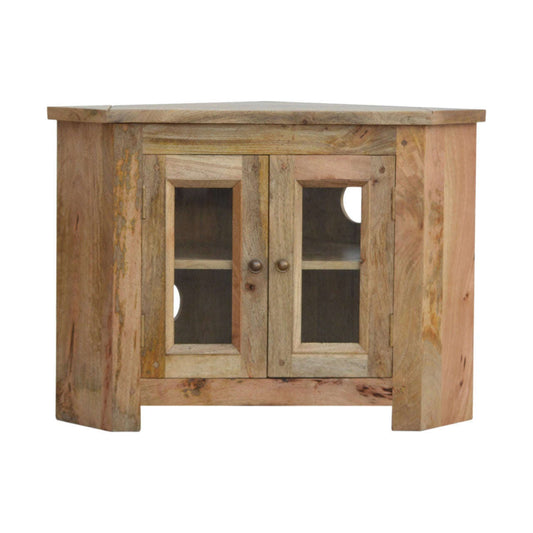 Ashpinoke:Granary Royale 2 Door Corner TV Cabinet-TV Units-Artisan