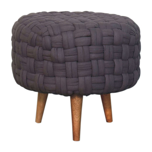 Ashpinoke:Grey Tube Footstool-Footstools-Artisan