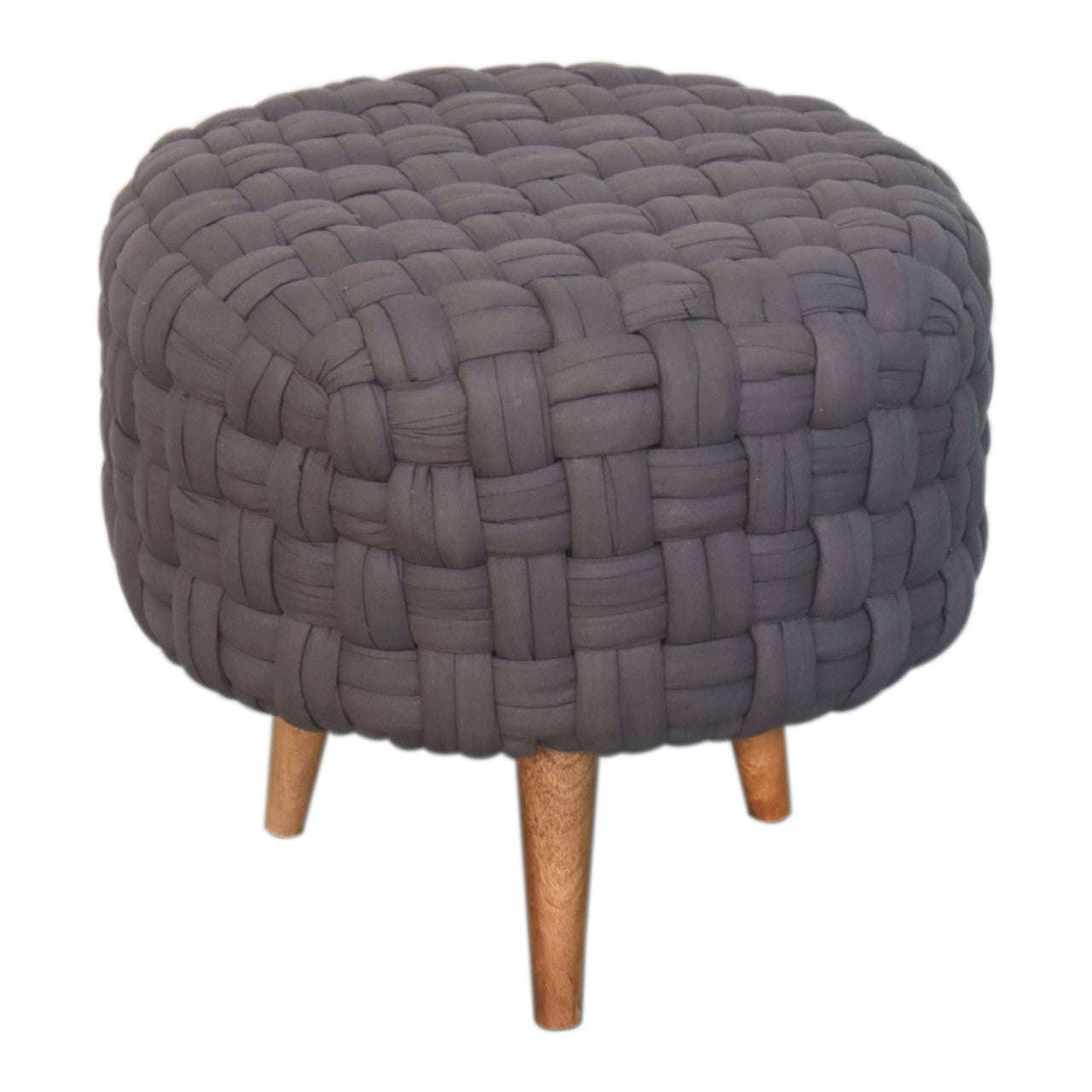 Ashpinoke:Grey Tube Footstool-Footstools-Artisan