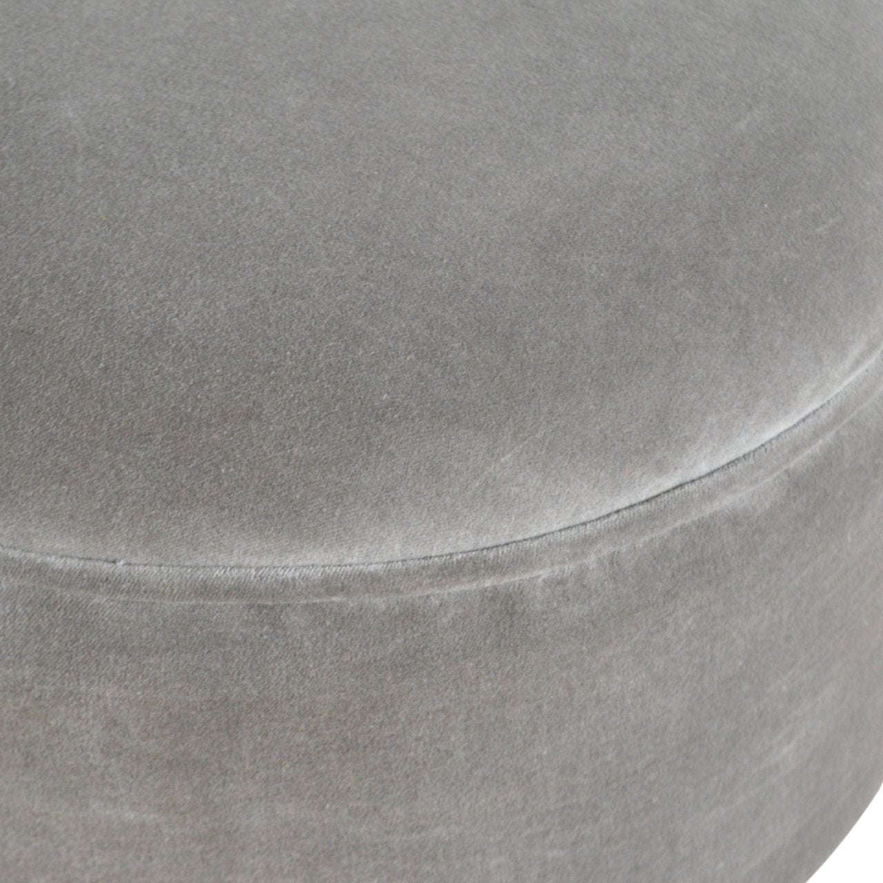 Ashpinoke:Grey Velvet Nordic Style Footstool-Footstools-Artisan