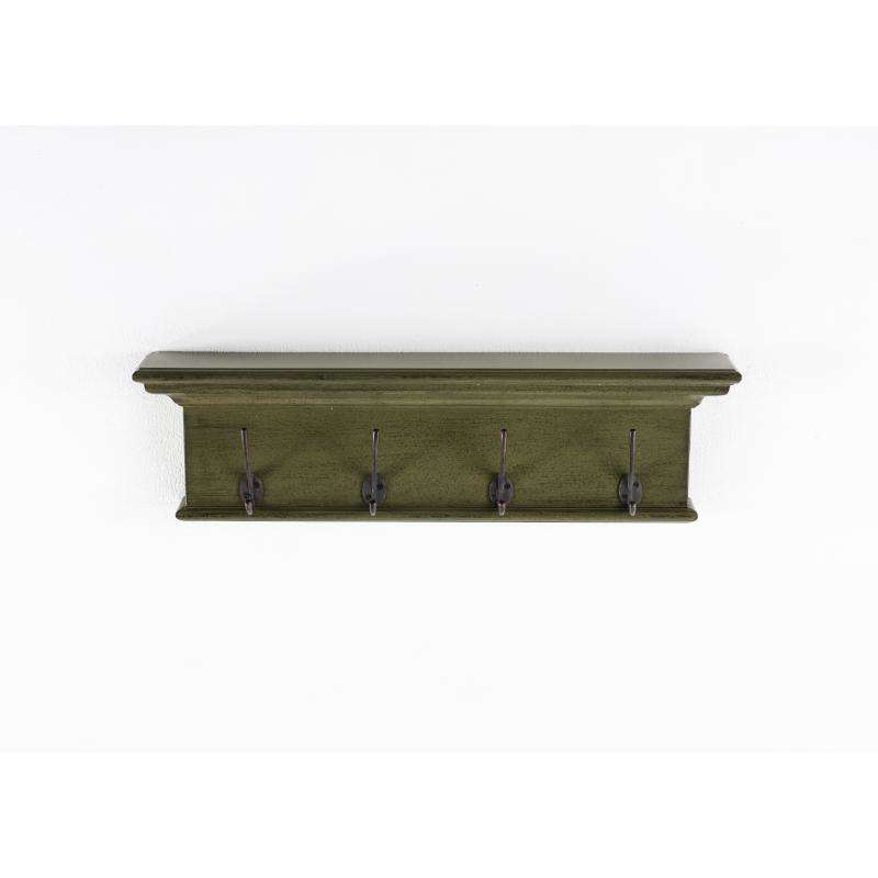 Ashpinoke:Halifax Collection 4 Hook Coat Rack in Green Black Antique-Coat and Hat Racks-NovaSolo