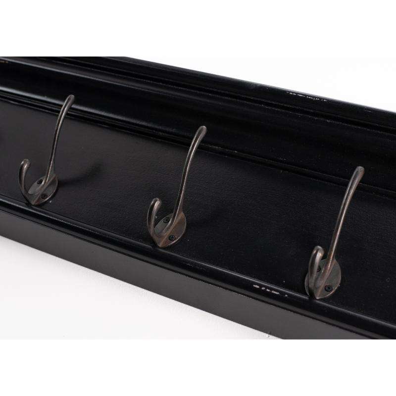 Ashpinoke:Halifax Collection 6 Hook Coat Rack in Black White Antique-Coat and Hat Racks-NovaSolo