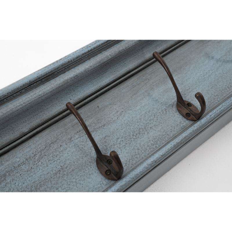 Ashpinoke:Halifax Collection 8 Hook Coat Rack in Blue Black Antique-Coat and Hat Racks-NovaSolo