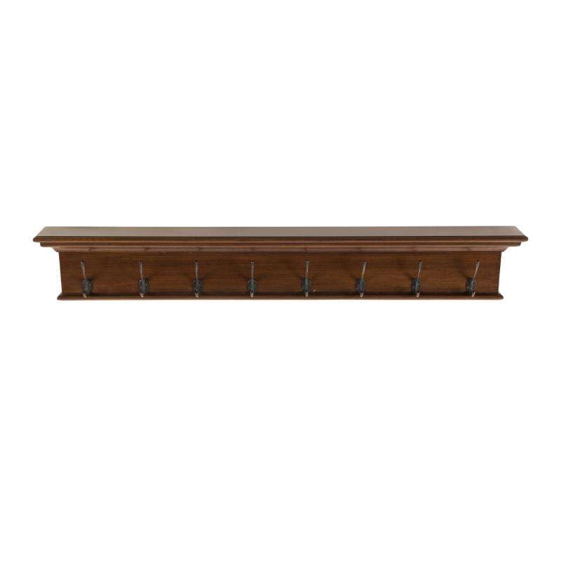 Ashpinoke:Halifax Collection 8 Hook Coat Rack in Brown Antique-Coat and Hat Racks-NovaSolo