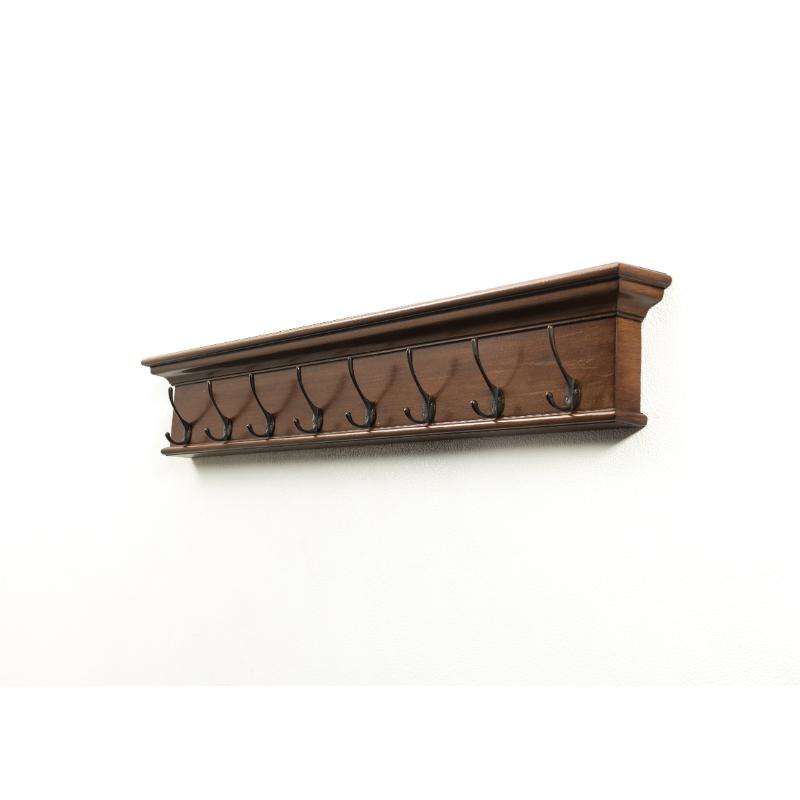 Ashpinoke:Halifax Collection 8 Hook Coat Rack in Brown Antique-Coat and Hat Racks-NovaSolo