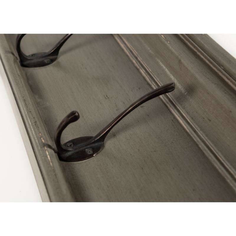 Ashpinoke:Halifax Collection 8 Hook Coat Rack in Grey Brown-Coat and Hat Racks-NovaSolo