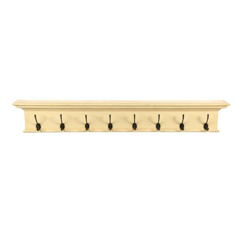 Ashpinoke:Halifax Collection 8 Hook Coat Rack in Yellow Brown Antique-Coat and Hat Racks-NovaSolo