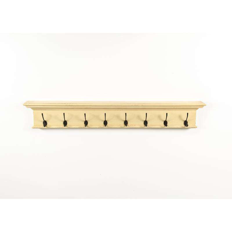 Ashpinoke:Halifax Collection 8 Hook Coat Rack in Yellow Brown Antique-Coat and Hat Racks-NovaSolo