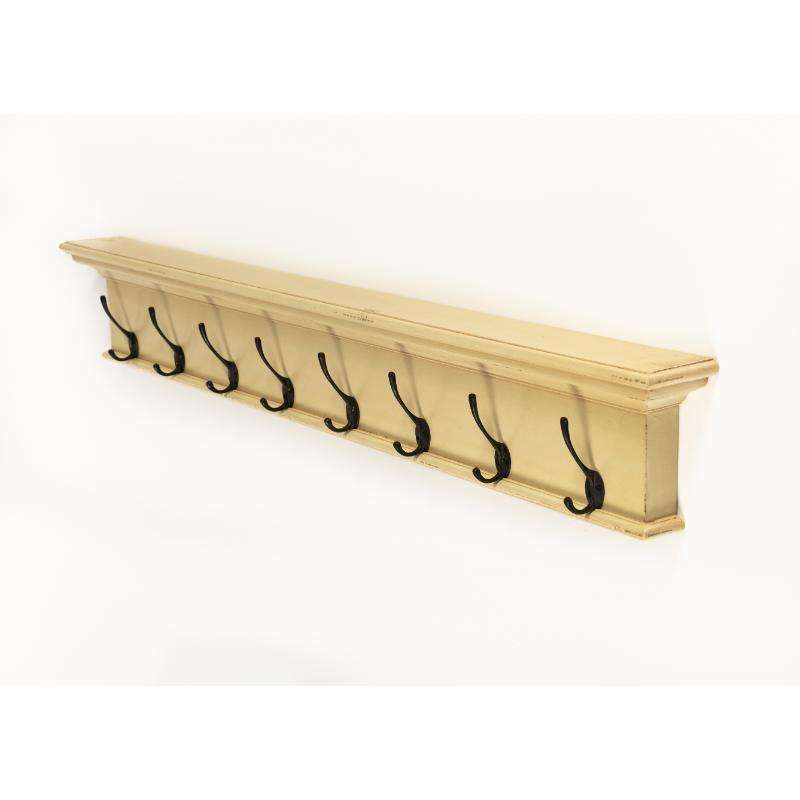 Ashpinoke:Halifax Collection 8 Hook Coat Rack in Yellow Brown Antique-Coat and Hat Racks-NovaSolo