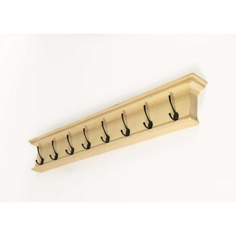 Ashpinoke:Halifax Collection 8 Hook Coat Rack in Yellow Brown Antique-Coat and Hat Racks-NovaSolo