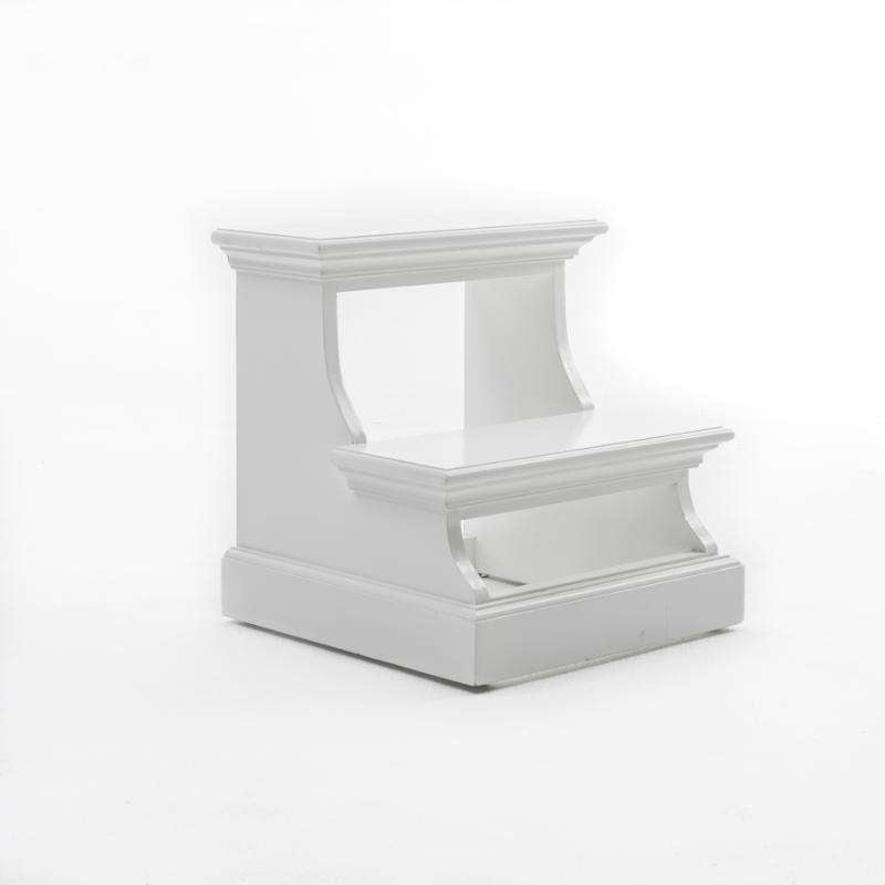 Ashpinoke:Halifax Collection Bed Step in Classic White-Stools-NovaSolo