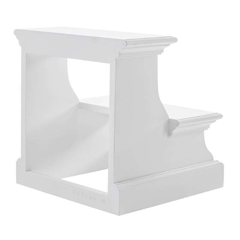 Ashpinoke:Halifax Collection Bed Step in Classic White-Stools-NovaSolo