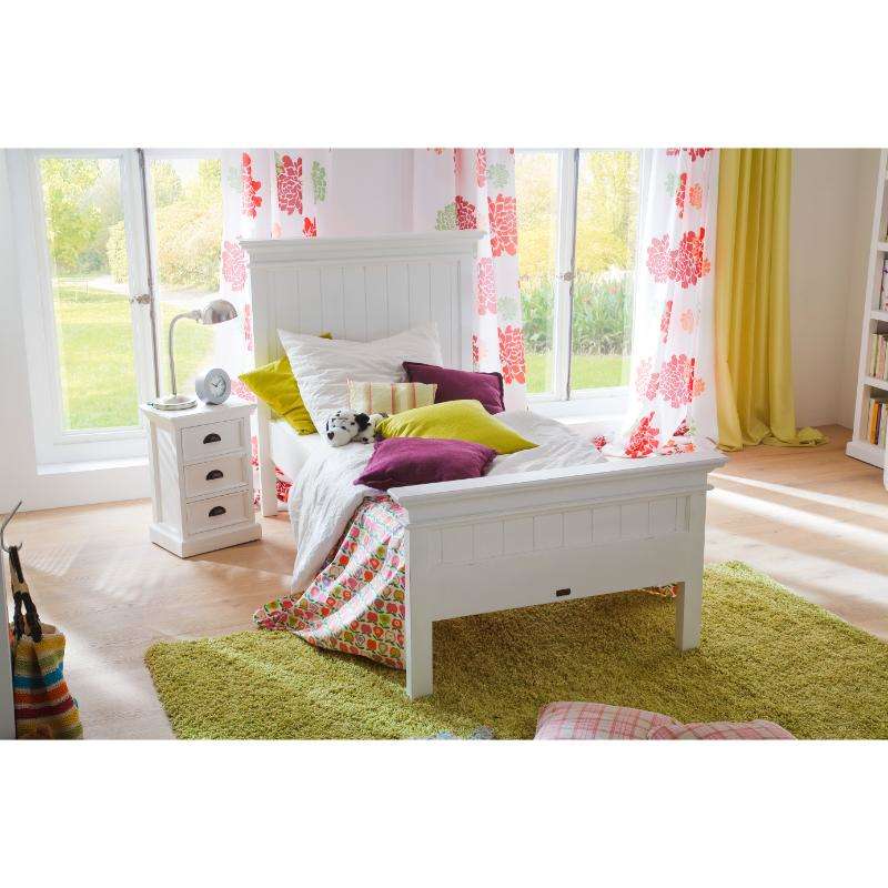 Ashpinoke:Halifax Collection Bedside Drawer Unit in Classic White-End Tables-NovaSolo