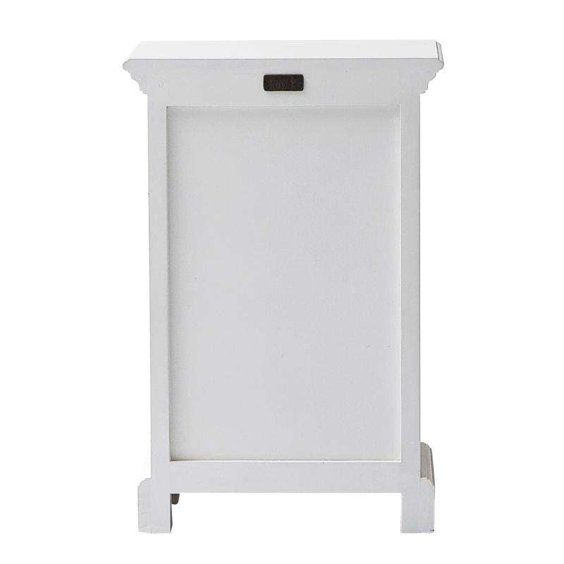 Ashpinoke:Halifax Collection Bedside Drawer Unit in Classic White-End Tables-NovaSolo