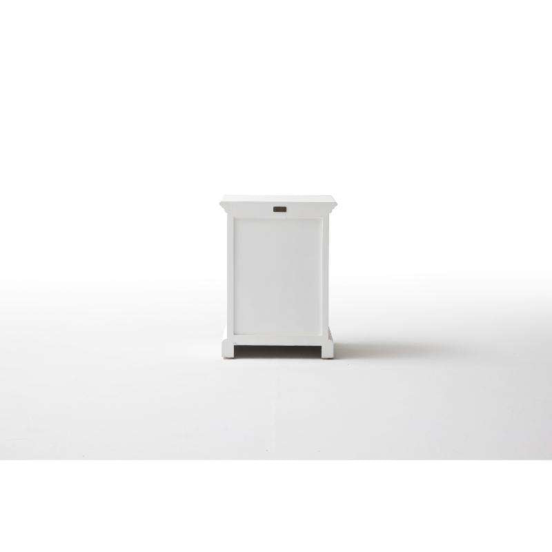 Ashpinoke:Halifax Collection Bedside Table with Dividers in Classic White-End Tables-NovaSolo